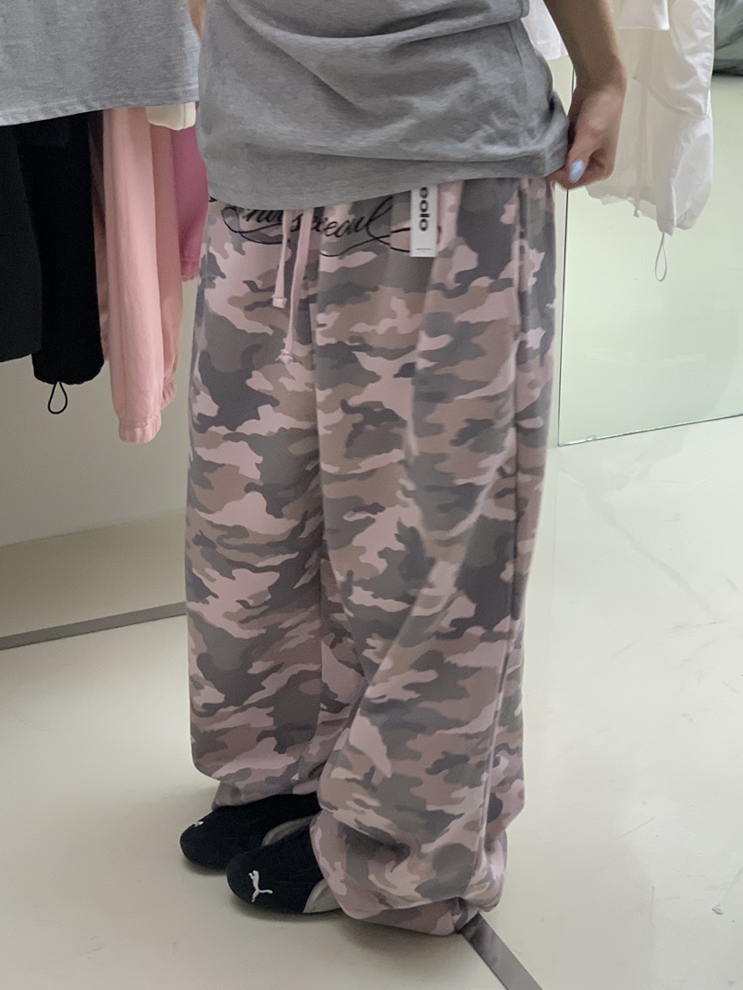 SEOLO韓國直郵女裝新款職業真品熱賣人氣推薦時尚休閑褲迷彩Seolo seoul休閑褲