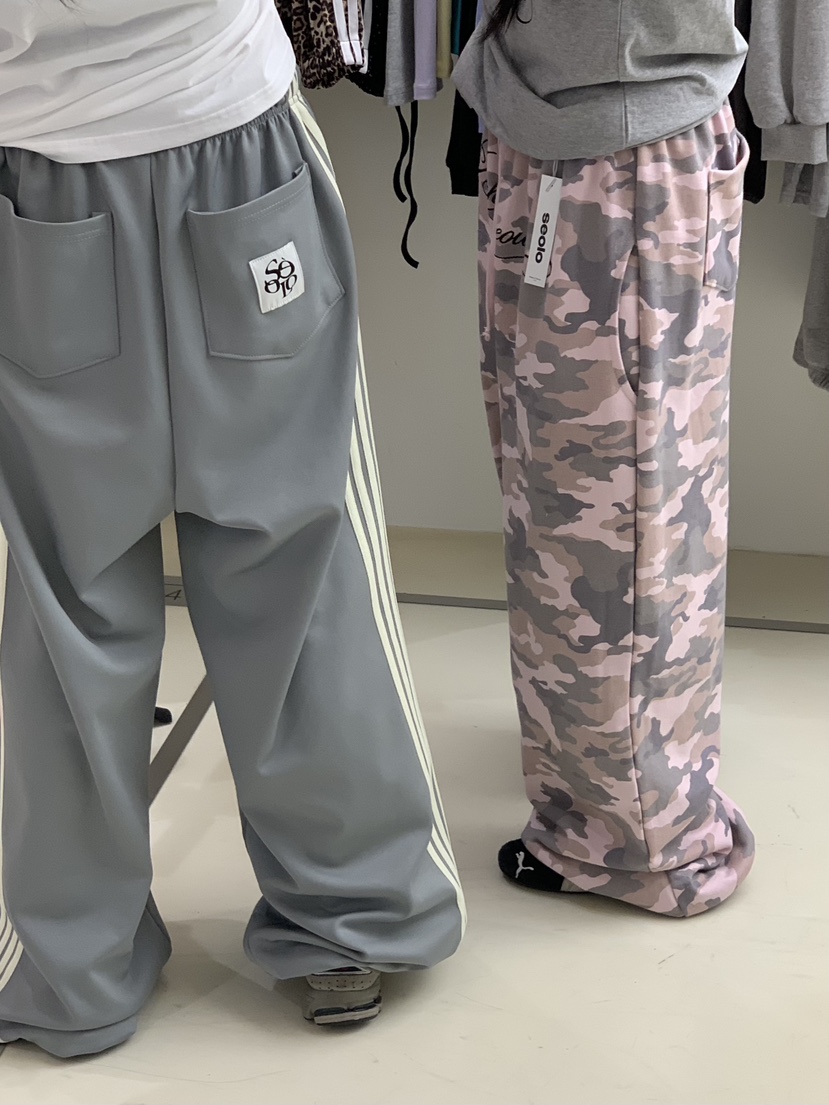 SEOLO韓國直郵女裝新款職業真品熱賣人氣推薦時尚休閑褲迷彩Seolo seoul休閑褲
