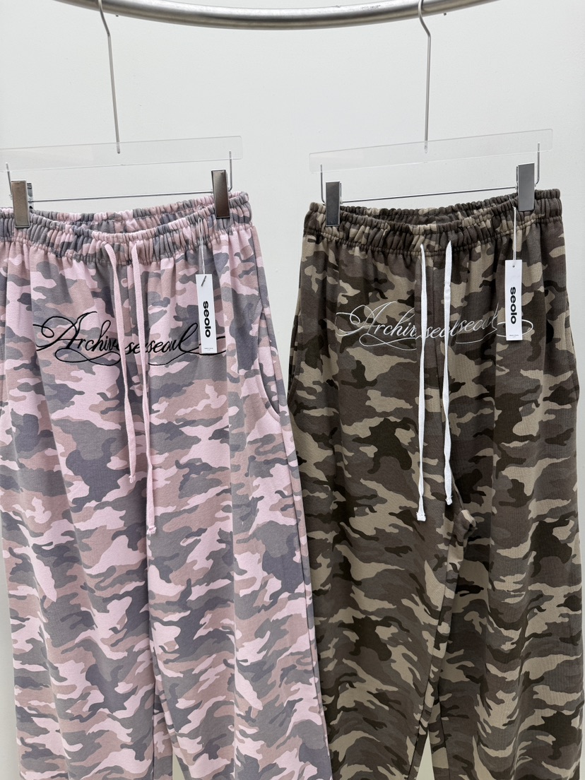 SEOLO韓國直郵女裝新款職業真品熱賣人氣推薦時尚休閑褲迷彩Seolo seoul休閑褲