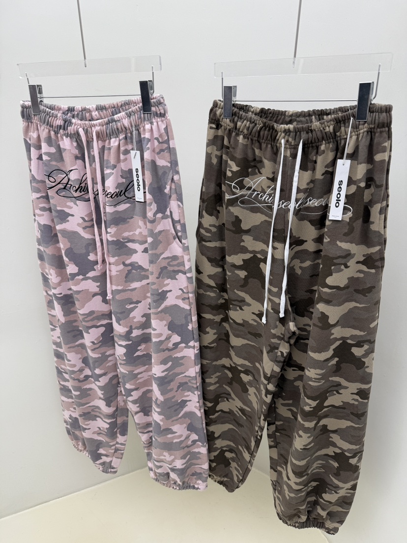 SEOLO韓國直郵女裝新款職業真品熱賣人氣推薦時尚休閑褲迷彩Seolo seoul休閑褲