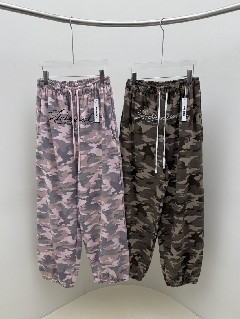 SEOLO韓國直郵女裝新款職業真品熱賣人氣推薦時尚休閑褲迷彩Seolo seoul休閑褲