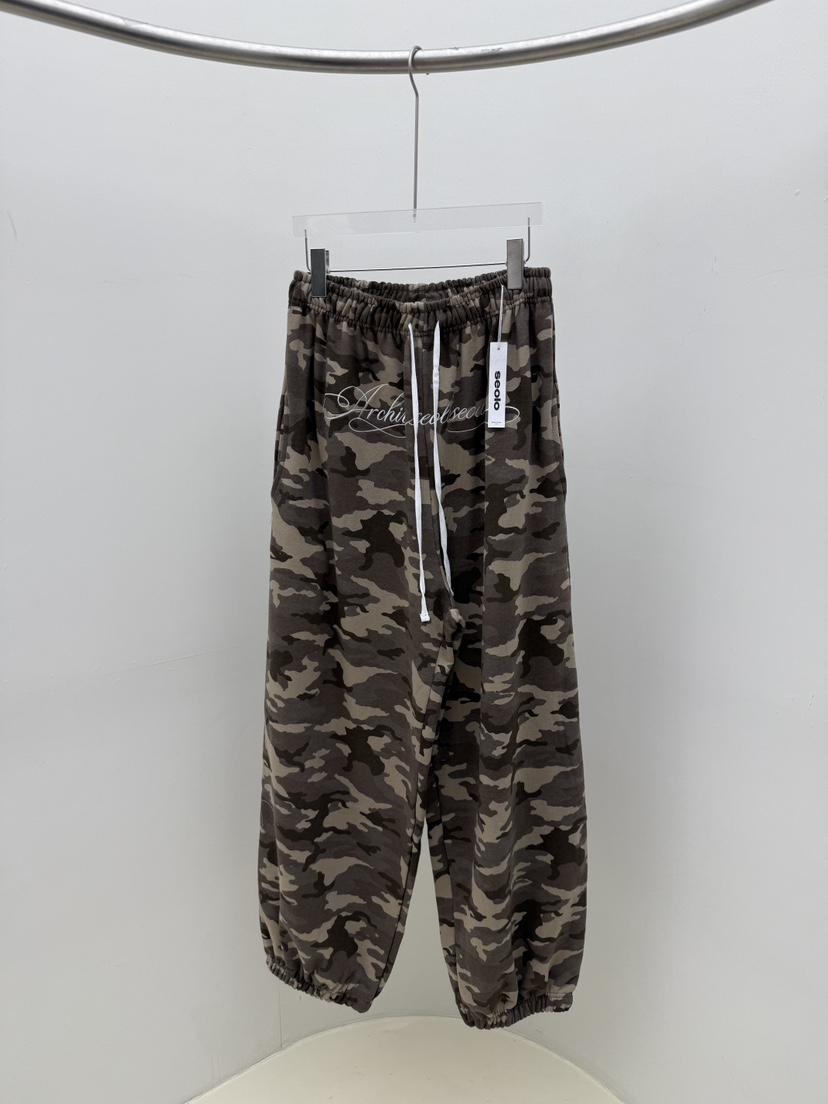 SEOLO韓國直郵女裝新款職業真品熱賣人氣推薦時尚休閑褲迷彩Seolo seoul休閑褲圖色1