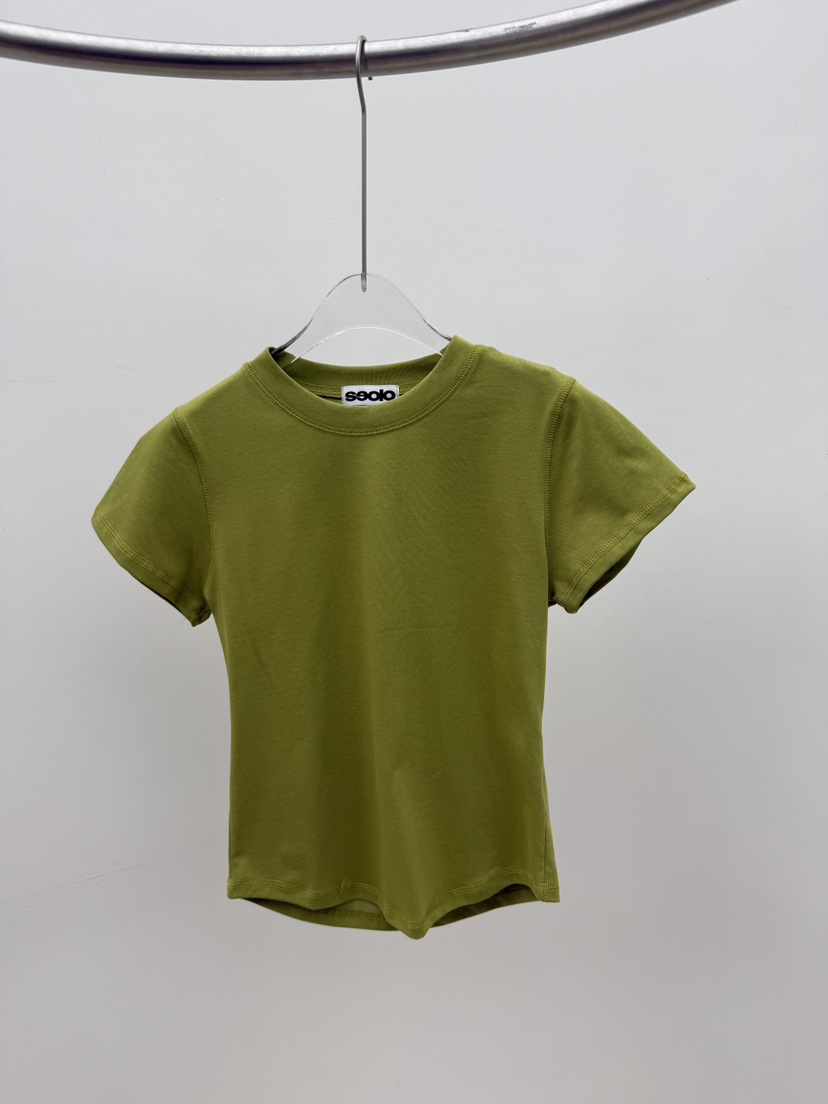 SEOLO東大門直郵女裝新品人氣休閑職業時尚熱賣真品26春夏T恤Seolo seoulT恤圖色1