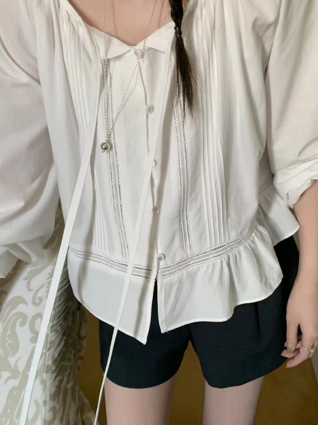 MELLOUNGE-멜라운지-T東大門代購女裝新品熱賣襯衫蕾絲衫MELLOUNGE-2件起襯衫/蕾絲衫