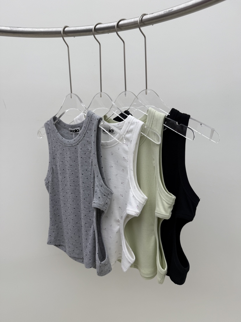 SEOLO韓國直郵女士新款真品休閑推薦時尚熱賣吊帶背心羅紋Seolo seoul吊帶/背心