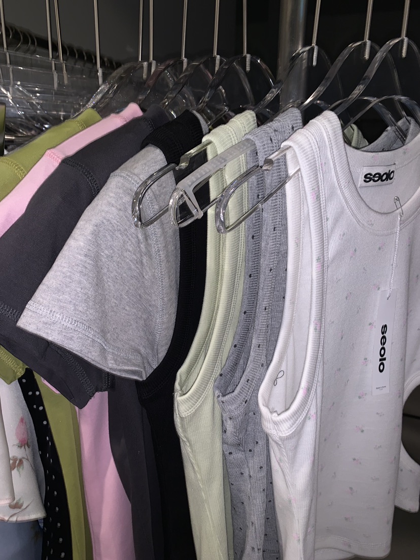 SEOLO韓國直郵女士新款真品休閑推薦時尚熱賣吊帶背心羅紋Seolo seoul吊帶/背心