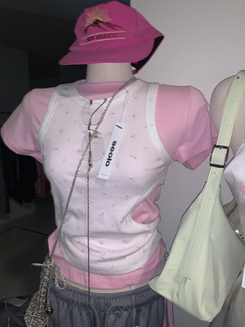 SEOLO韓國直郵女士新款真品休閑推薦時尚熱賣吊帶背心羅紋Seolo seoul吊帶/背心