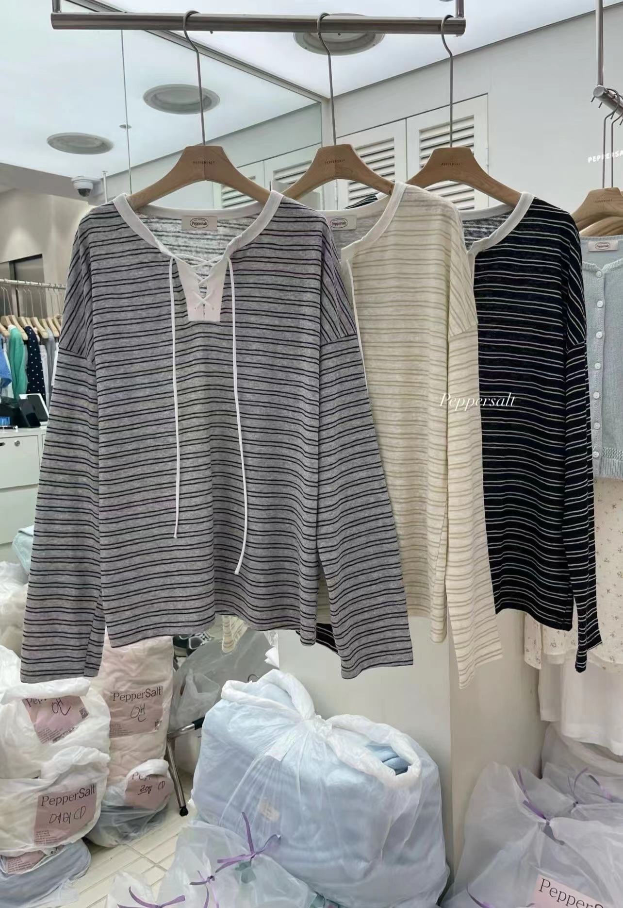 PEPPER 페페東大門直郵女裝新款真品26春夏職業時尚針織衫PEPPER-SEOUL針織衫