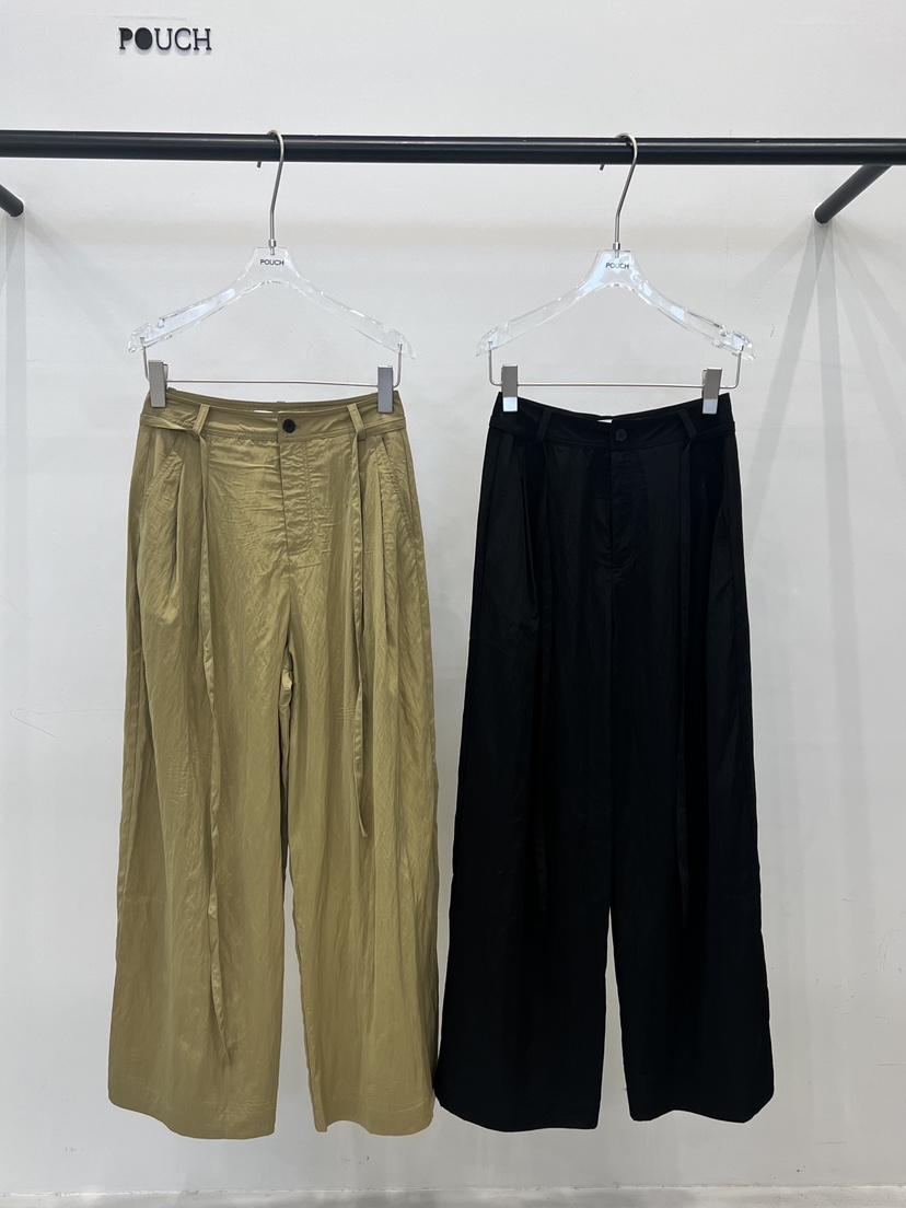 POUCH韓國直郵女裝新品熱賣26春夏休閑推薦時尚休閑褲含腰繩POUCH休閑褲