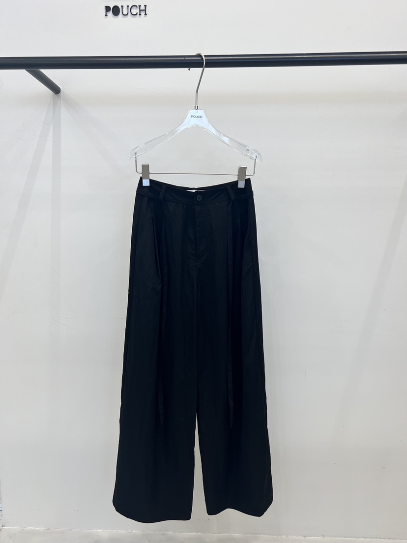 POUCH韓國直郵女裝新品熱賣26春夏休閑推薦時尚休閑褲含腰繩POUCH休閑褲圖色1