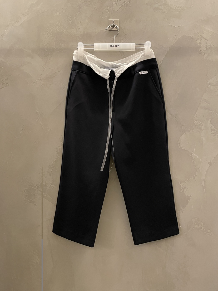 MULCUP韓國直郵女裝新款26春夏時尚職業人氣休閑褲七分褲MULCUP休閑褲圖色2深藍色