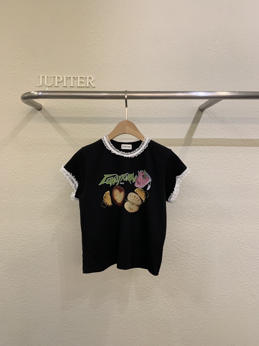 JUPITER韓國代購女士新款熱賣休閑人氣時尚26春夏推薦T恤JUPITERT恤圖色2