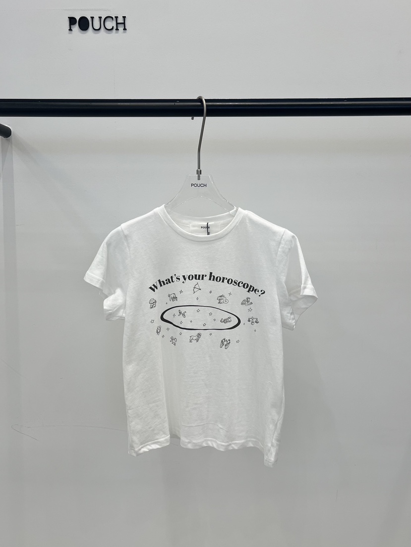 POUCH韓國代購女士新品職業休閑26春夏熱賣人氣時尚推薦T恤POUCHT恤圖色1