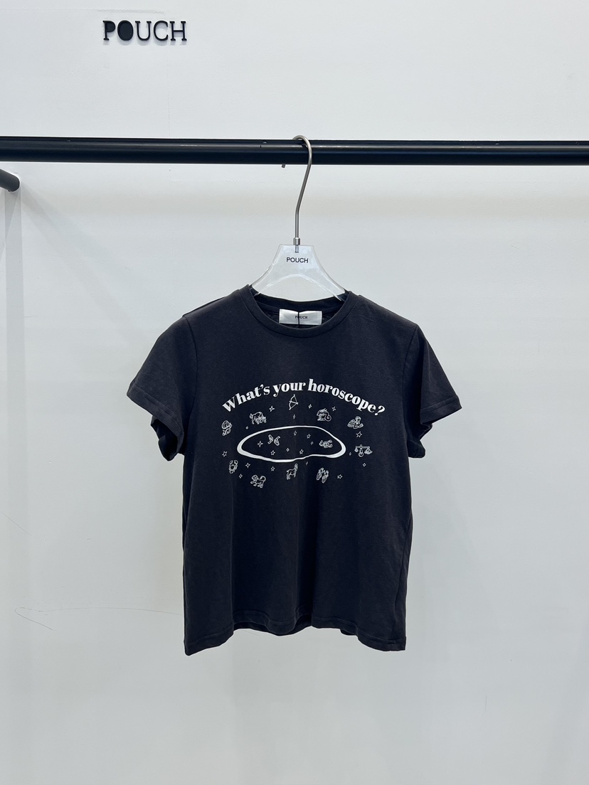 POUCH韓國代購女士新品職業休閑26春夏熱賣人氣時尚推薦T恤POUCHT恤圖色2