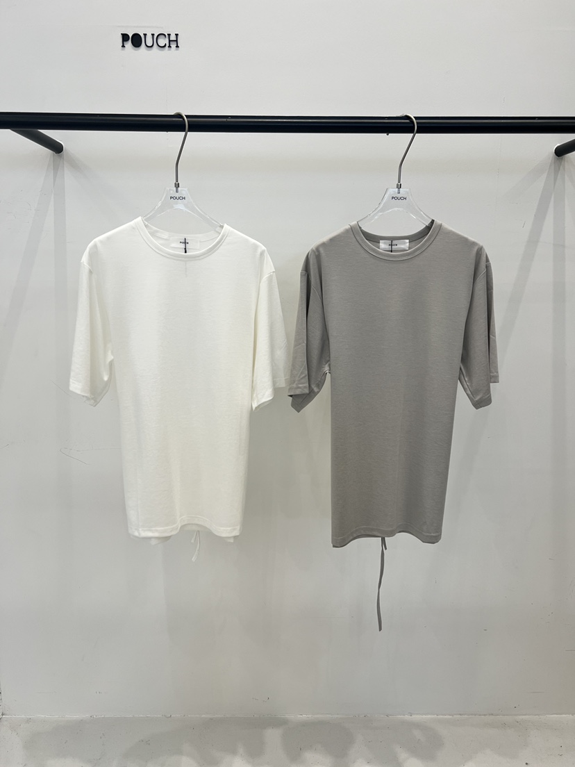 POUCH韓國直郵女士新款人氣職業時尚26春夏熱賣T恤含腰繩POUCHT恤