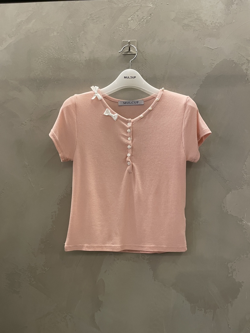 MULCUP韓國東大門直郵女裝新品職業休閑26春夏人氣推薦T恤MULCUPT恤圖色1
