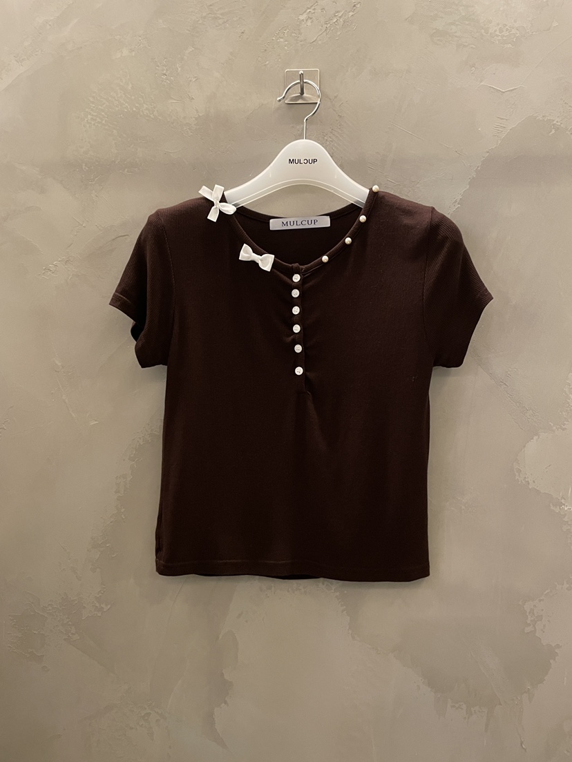 MULCUP韓國東大門直郵女裝新品職業休閑26春夏人氣推薦T恤MULCUPT恤圖色2