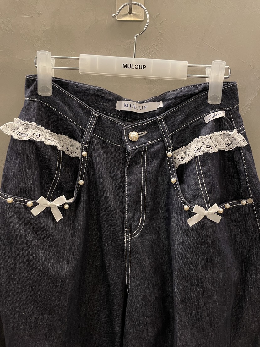 MULCUP韓國直郵實拍女士新品推薦26春夏時尚人氣休閑牛仔褲MULCUP牛仔褲