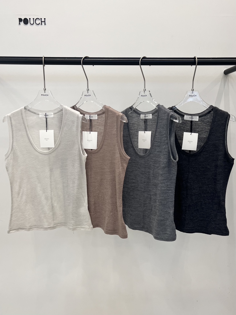 POUCH韓國東大門直郵女士新款推薦熱賣人氣吊帶背心亞麻布POUCH吊帶/背心