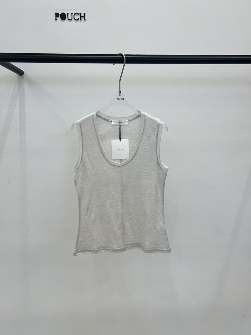 POUCH韓國東大門直郵女士新款推薦熱賣人氣吊帶背心亞麻布POUCH吊帶/背心圖色1