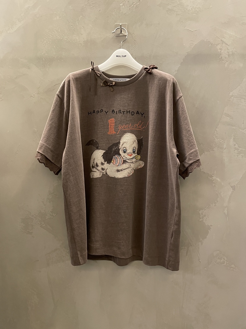 MULCUP韓國東大門直郵女士新款推薦熱賣26春夏人氣T恤狗狗MULCUPT恤圖色1