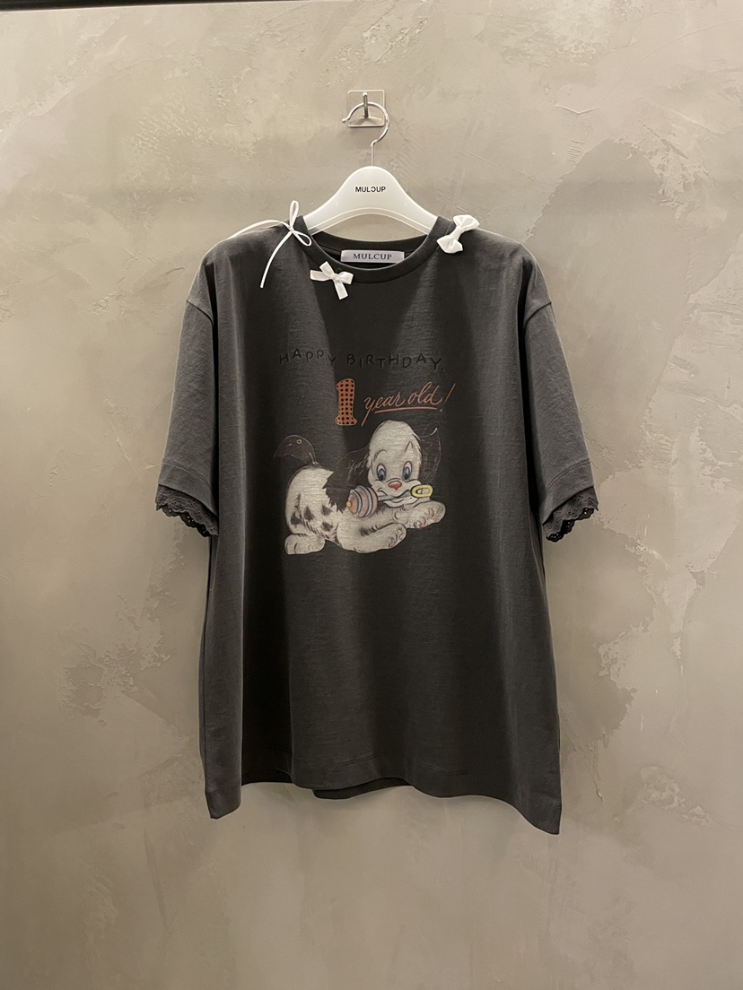 MULCUP韓國東大門直郵女士新款推薦熱賣26春夏人氣T恤狗狗MULCUPT恤圖色2