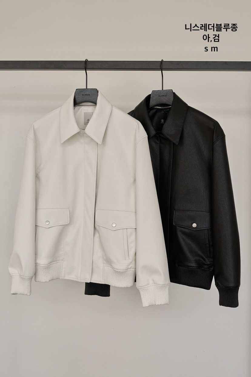 BLOSSOM韓國東大門代購女裝新款休閑職業人氣26春夏時尚皮衣BLOSSOM皮衣