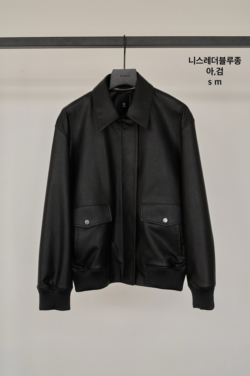 BLOSSOM韓國東大門代購女裝新款休閑職業人氣26春夏時尚皮衣BLOSSOM皮衣圖色2