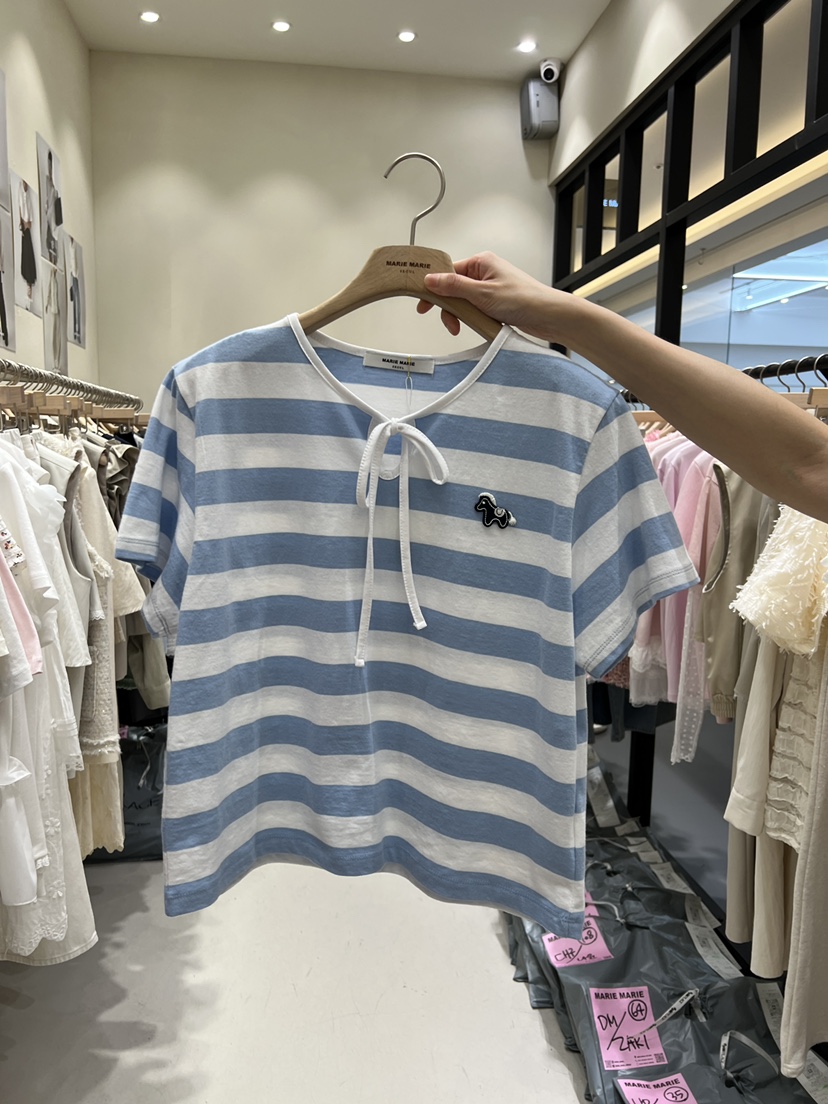MARIE MARIE韓國直郵實拍女裝新品26春夏人氣職業推薦T恤MARIE MARIET恤圖色1