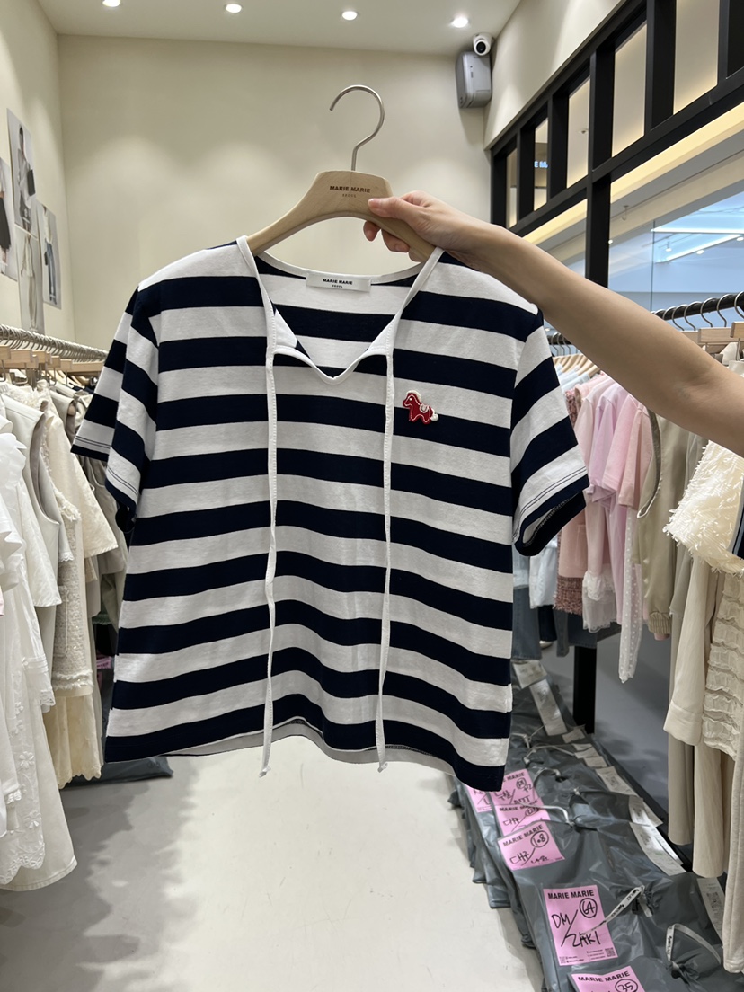 MARIE MARIE韓國直郵實拍女裝新品26春夏人氣職業推薦T恤MARIE MARIET恤圖色3