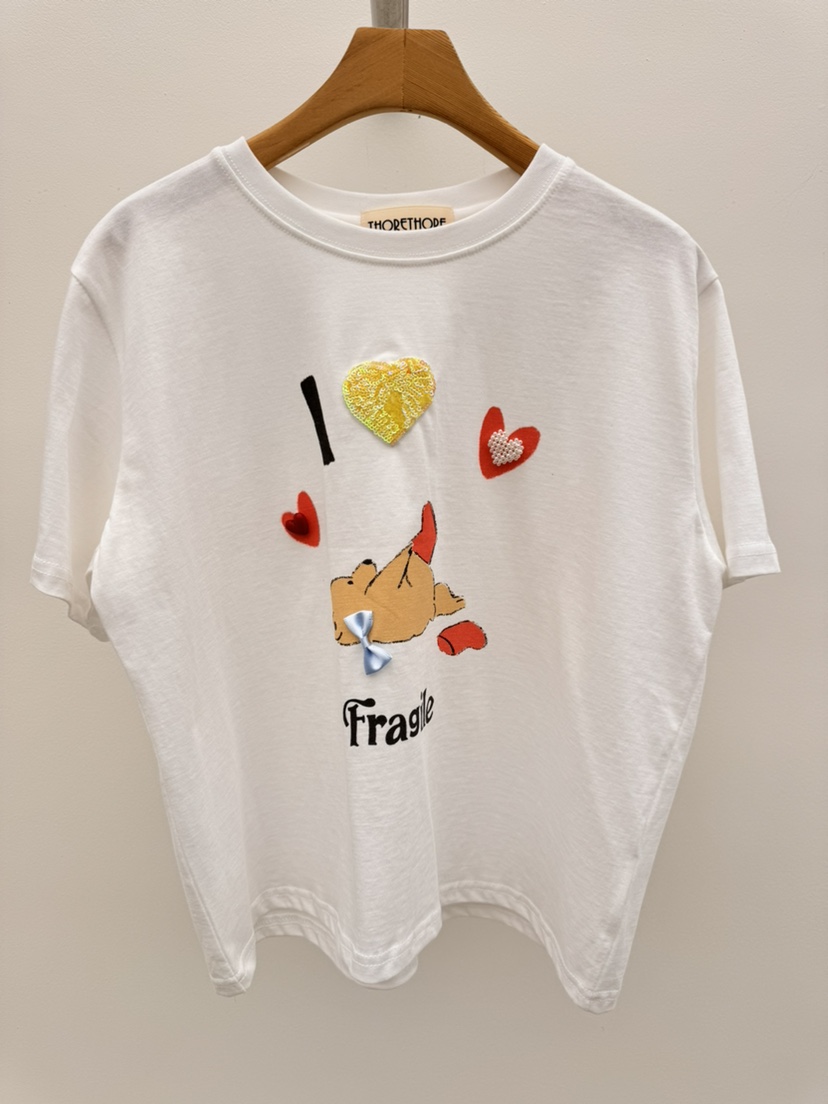 THORE韓國代購女士新款推薦休閑職業熱賣26春夏時尚人氣T恤THORET恤圖色1