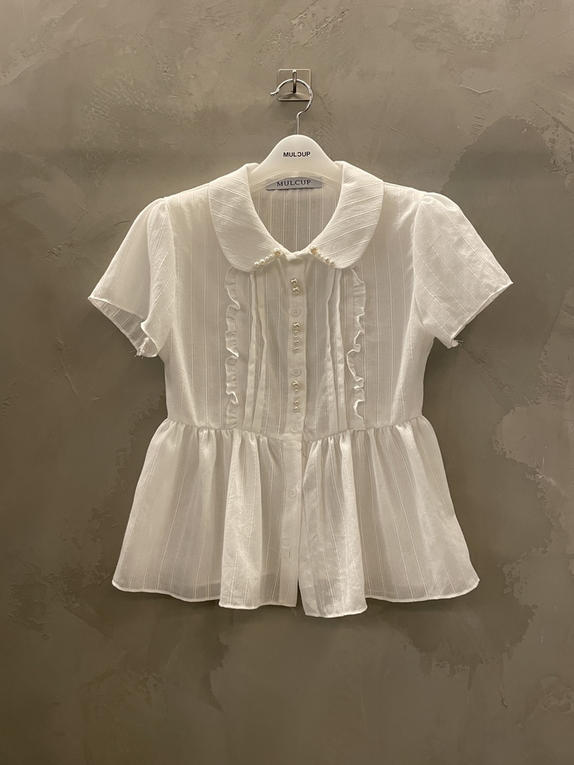 MULCUP韓國東大門代購女裝新品休閑熱賣26春夏襯衫蕾絲衫MULCUP襯衫/蕾絲衫圖色1