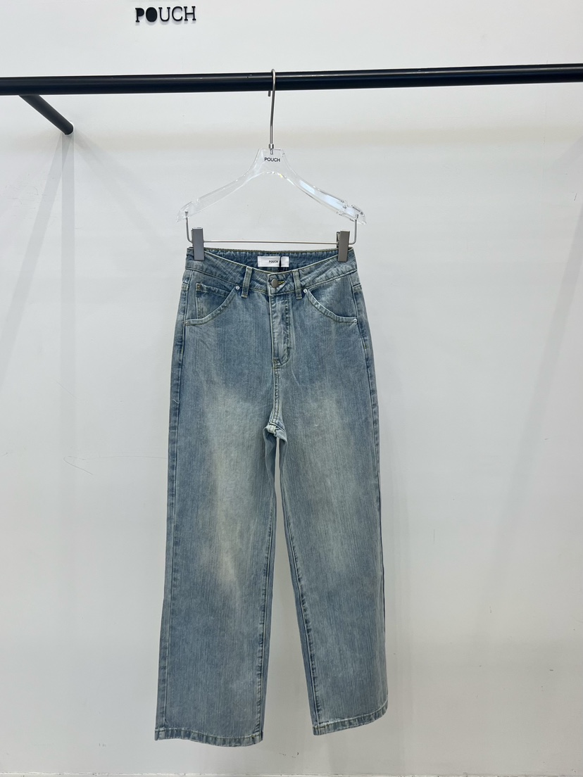 POUCH韓國東大門代購女裝新款推薦熱賣人氣時尚26春夏牛仔褲POUCH牛仔褲圖色1