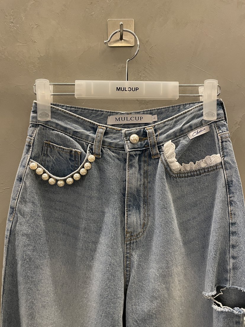 MULCUP韓國代購女士新款休閑推薦26春夏人氣時尚職業牛仔褲MULCUP牛仔褲