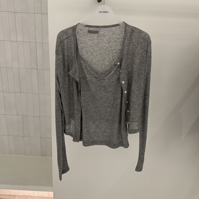 LOW MOMENT韓國代購女裝新款人氣推薦職業套裝羊絨套裝開衫LOW MOMENT套裝圖色4