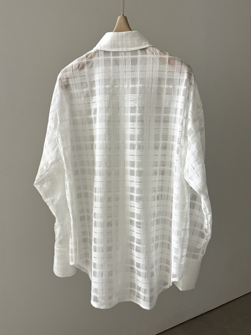 LOWBURN韓國直郵女士新款休閑推薦熱賣襯衫蕾絲衫格子透明LOWBURN襯衫/蕾絲衫