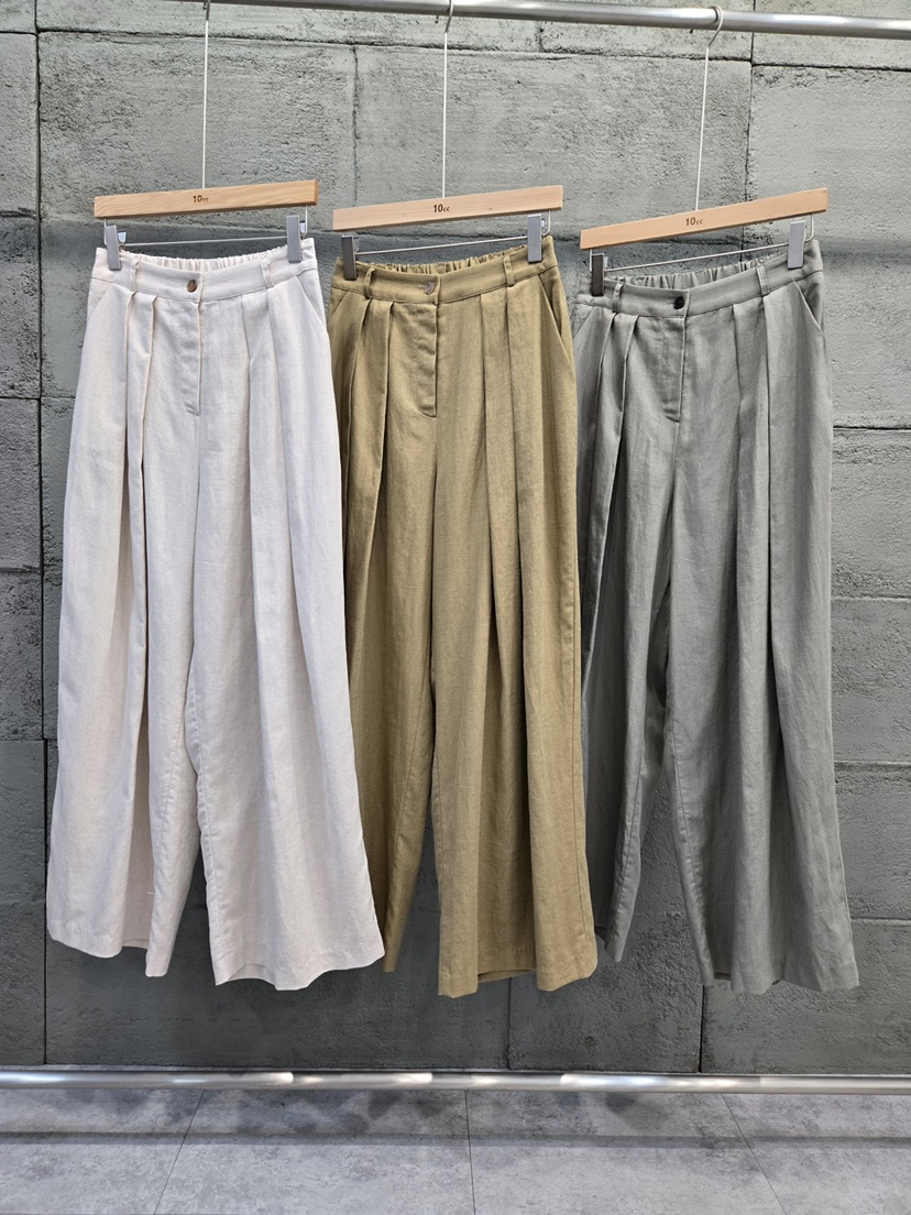 10CC韓國東大門代購女士新款人氣時尚休閑休閑褲復古亞麻10CC休閑褲