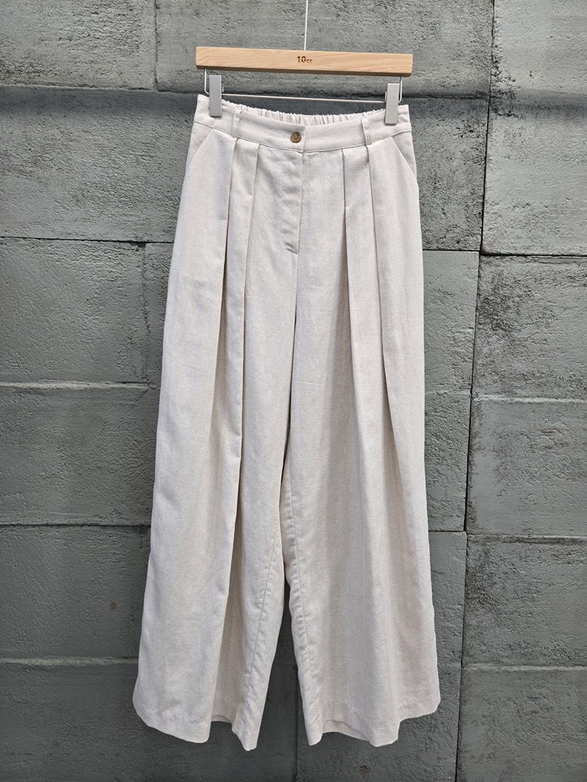 10CC韓國東大門代購女士新款人氣時尚休閑休閑褲復古亞麻10CC休閑褲圖色2