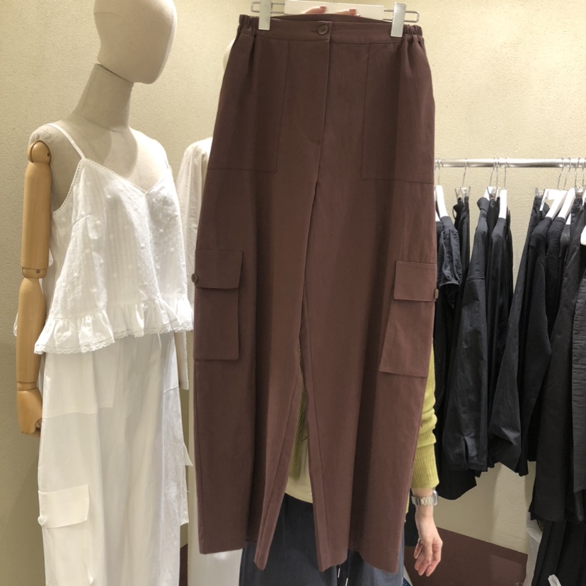 BROCCOLISALAD韓國東大門直郵女士新款26春夏時尚休閑褲口袋BROCCOLISALAD休閑褲圖色1