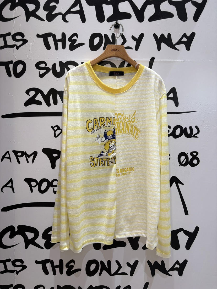 2ND K韓國東大門直郵女裝新款休閑時尚人氣熱賣26春夏長袖T恤2ND K長袖T恤圖色1