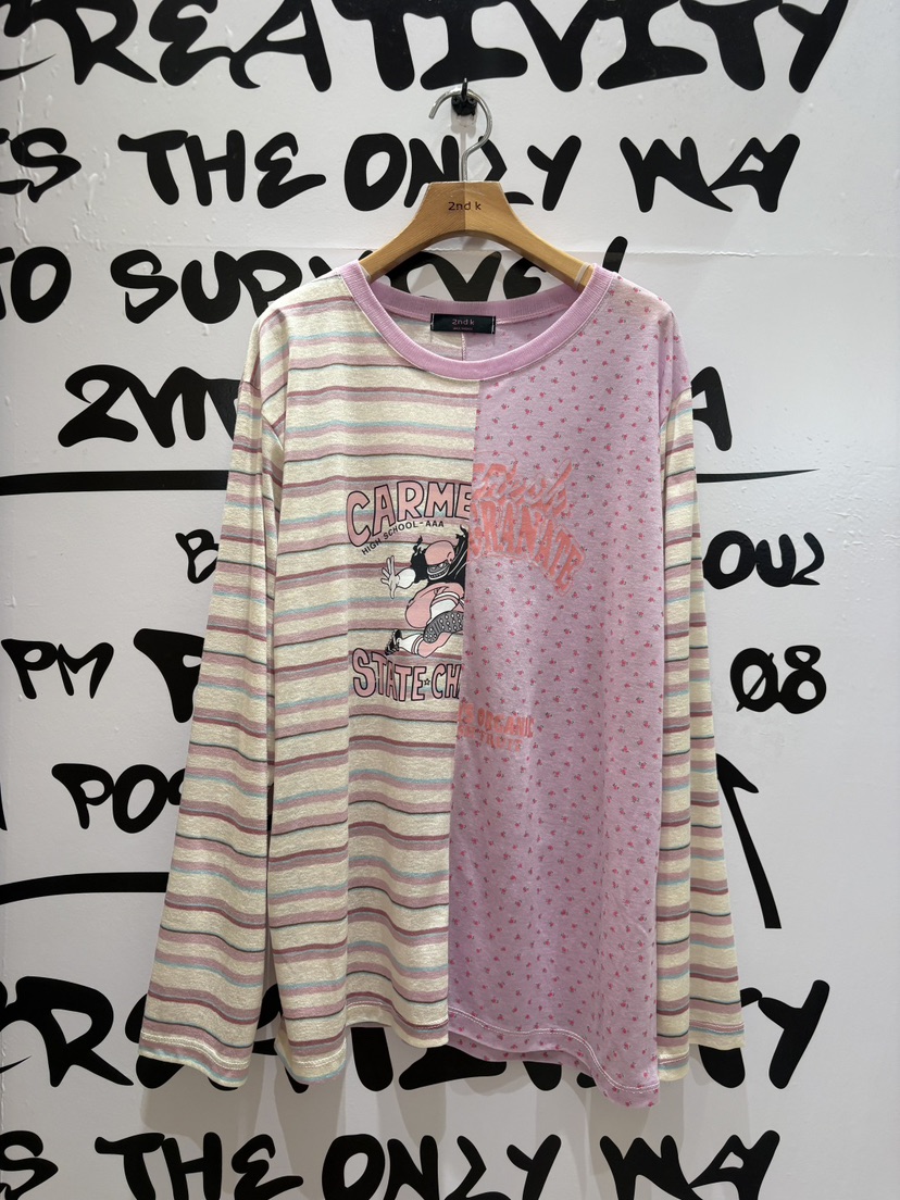 2ND K韓國東大門直郵女裝新款休閑時尚人氣熱賣26春夏長袖T恤2ND K長袖T恤圖色4