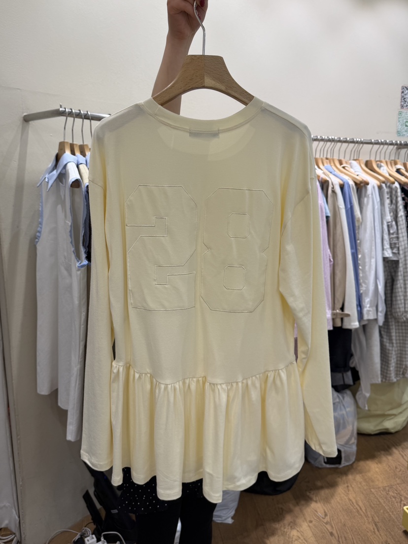 AUVERFIT韓國直郵女士新品26春夏推薦熱賣人氣長袖T恤褶皺AUVERFIT長袖T恤