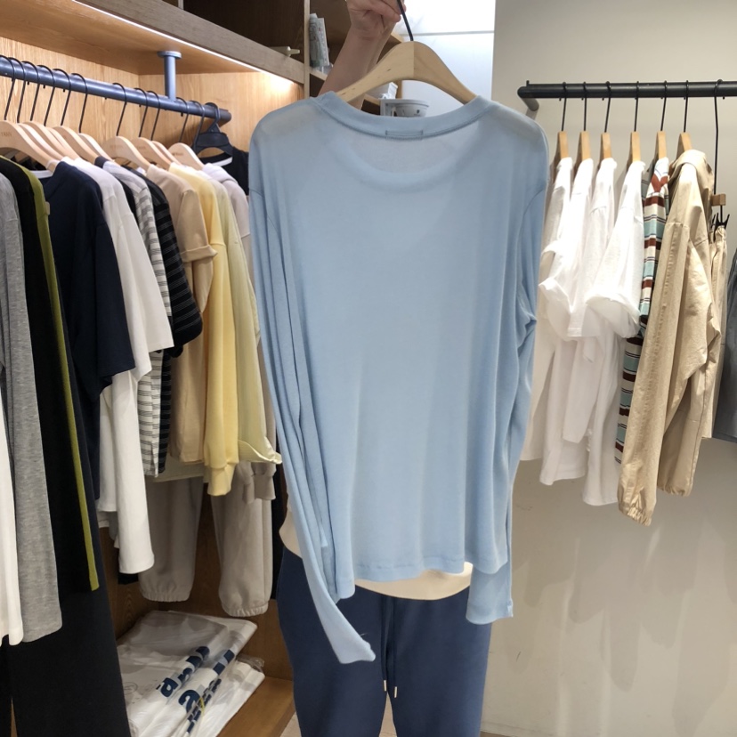 HI YANN韓國代購女裝新款推薦時尚休閑26春夏職業長袖T恤HI YANN長袖T恤