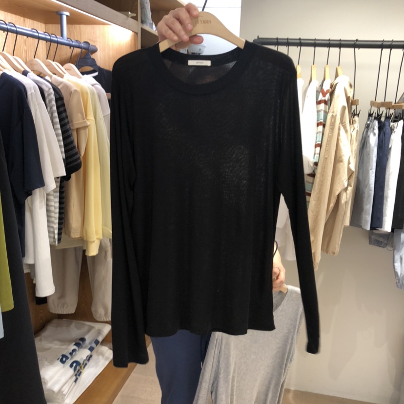 HI YANN韓國代購女裝新款推薦時尚休閑26春夏職業長袖T恤HI YANN長袖T恤圖色4