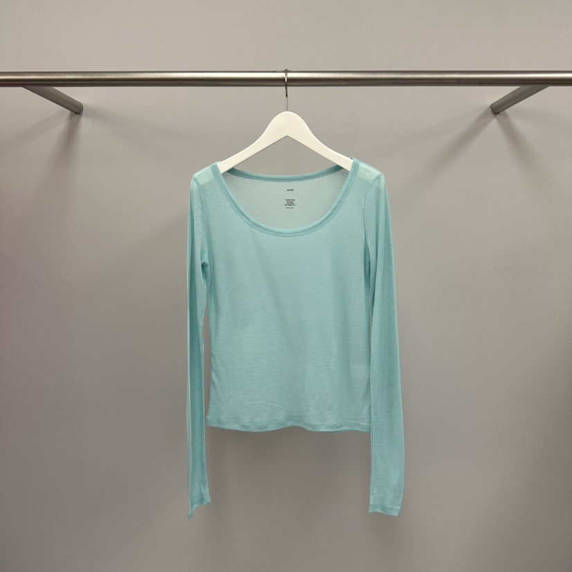 WATER/RIVER韓國東大門代購女裝新品人氣長袖T恤天絲羊毛WATER/RIVER長袖T恤圖色1