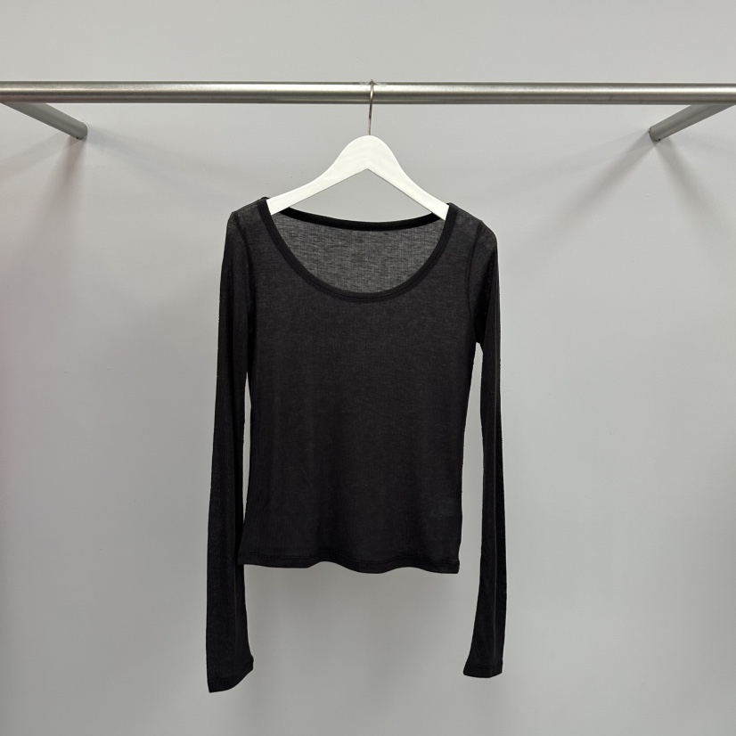 WATER/RIVER韓國東大門代購女裝新品人氣長袖T恤天絲羊毛WATER/RIVER長袖T恤圖色4