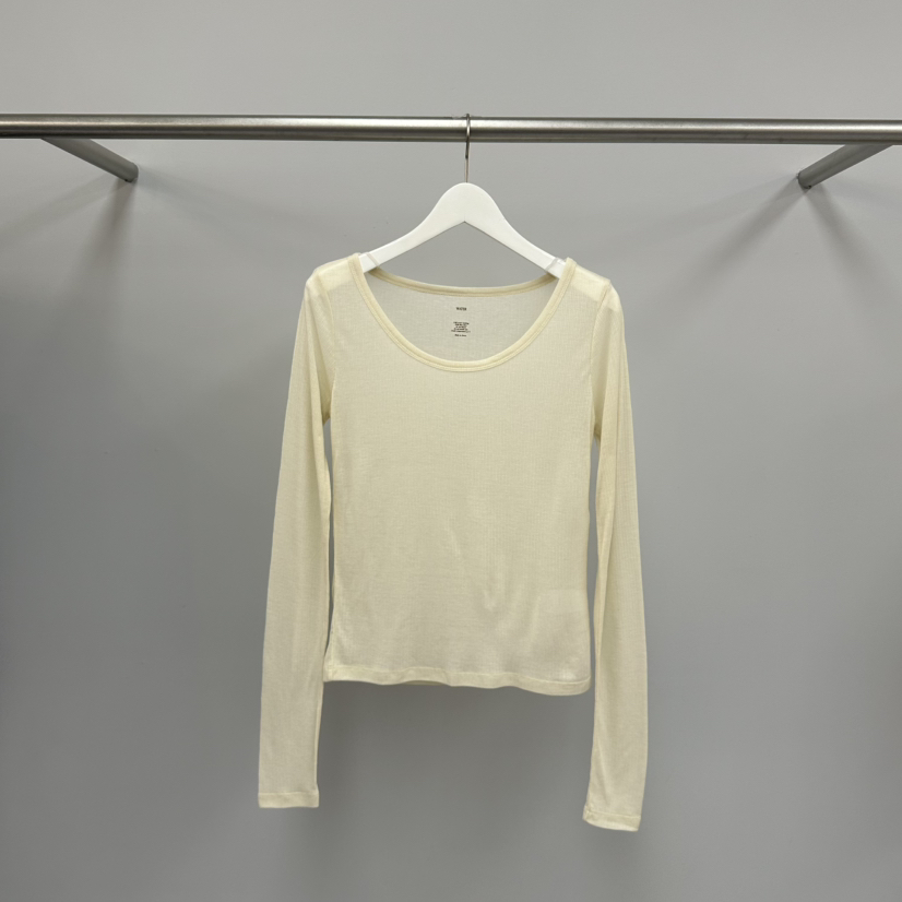 WATER/RIVER韓國東大門代購女裝新品人氣長袖T恤天絲羊毛WATER/RIVER長袖T恤圖色5