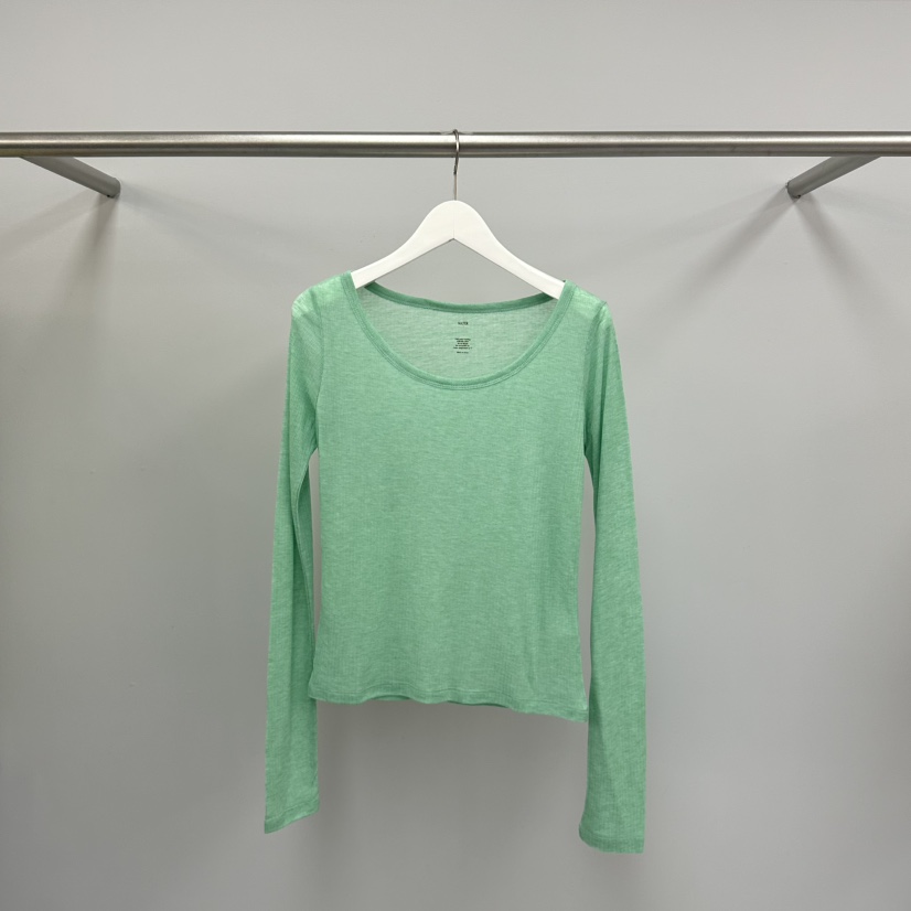 WATER/RIVER韓國東大門代購女裝新品人氣長袖T恤天絲羊毛WATER/RIVER長袖T恤圖色7