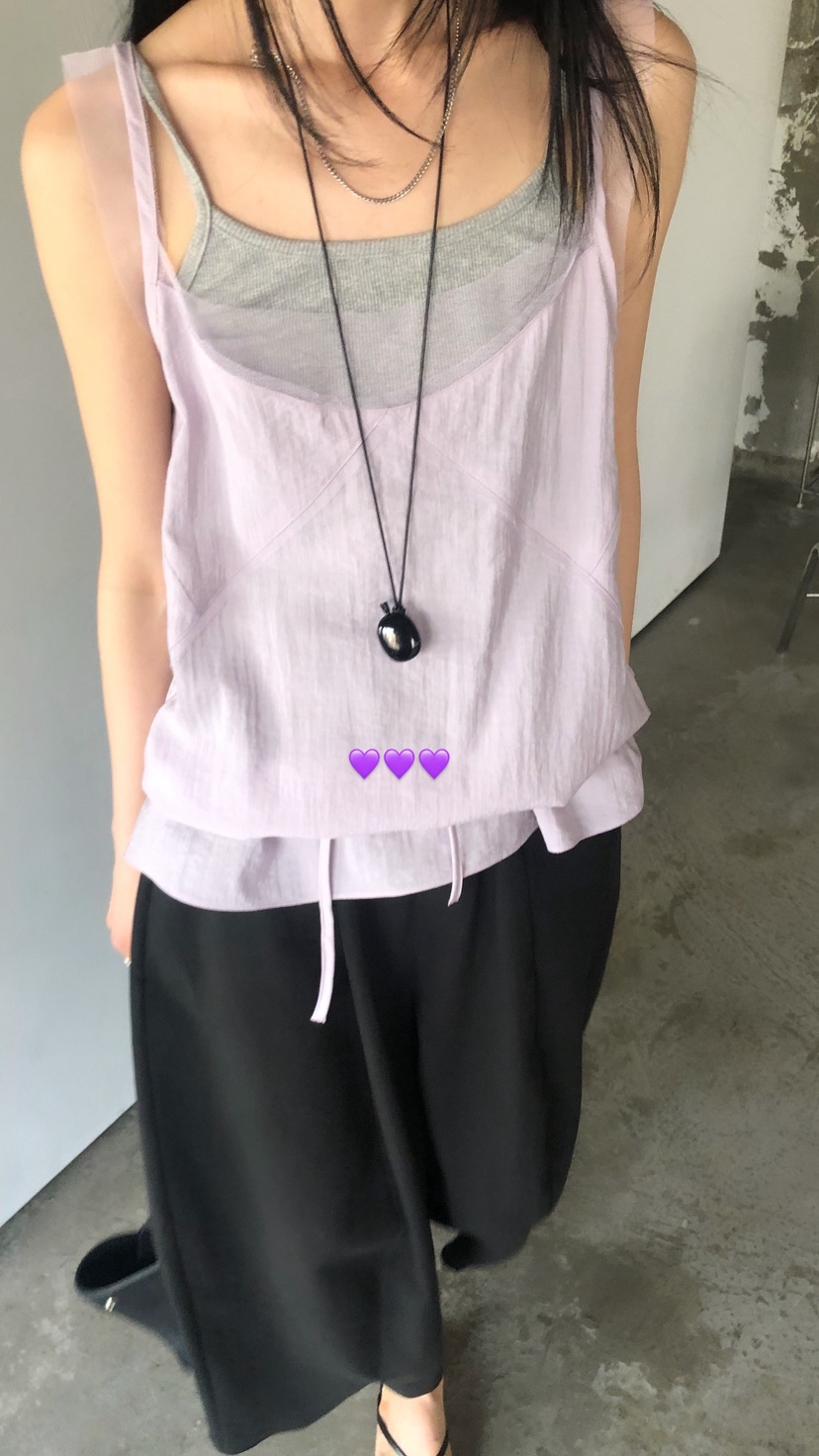 OVER RICH韓國代購女士新款推薦休閑熱賣26春夏吊帶背心OVER RICH吊帶/背心