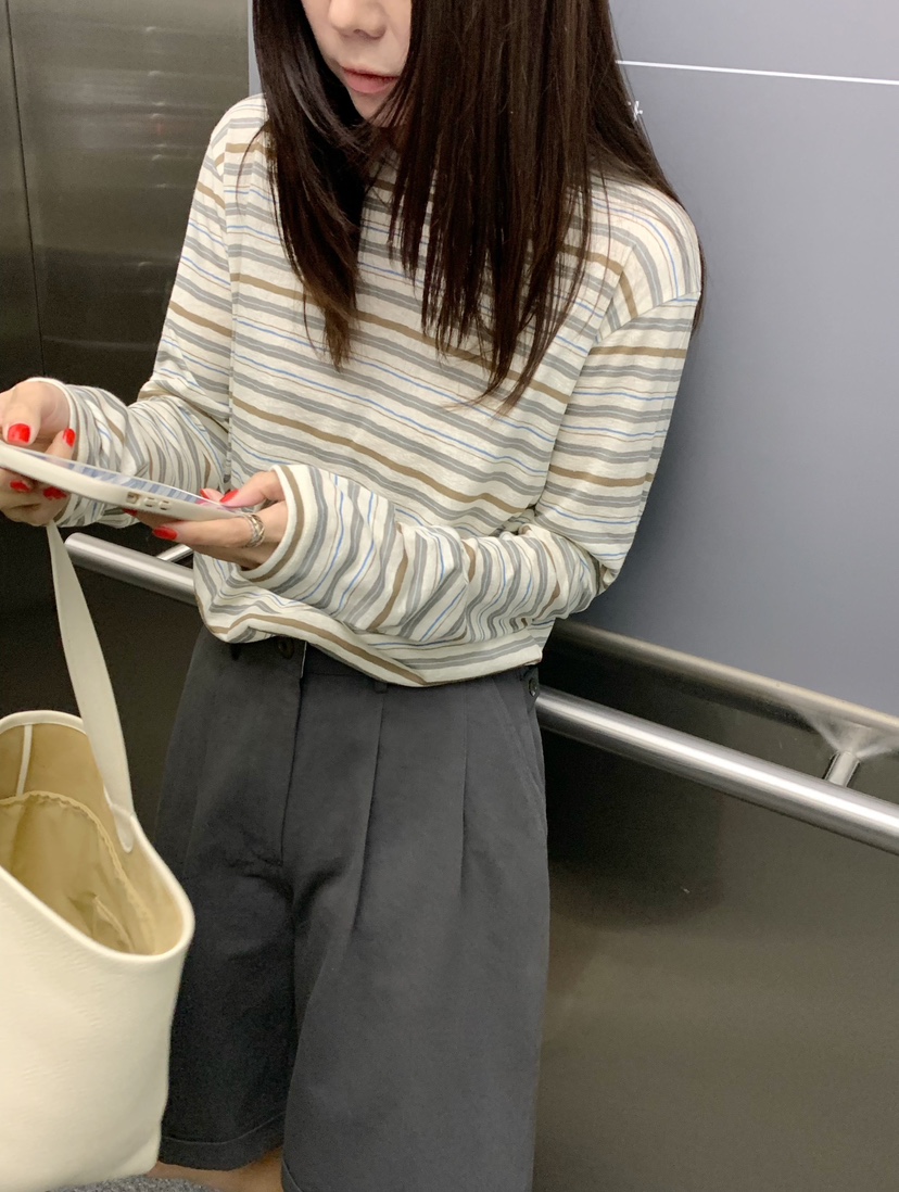 COURGETTE韓國東大門直郵女士新款熱賣推薦職業時尚長袖T恤COURGETTE長袖T恤